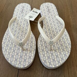 Tory Burch Chelsea White Flip Flops